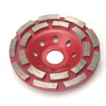 Sintered double row diamond concrete grinding wheel