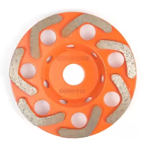 Diamond grinding cup wheel for concrete dry and wet grinding